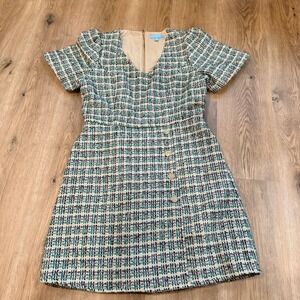 Draper James Green and Cream Plaid Dress